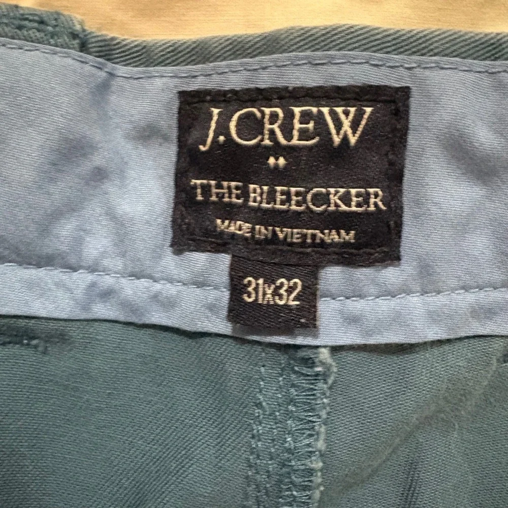J‎ Crew The Bleecker Chinos Mens 31x32 Blue Cotton Flat Front Pants